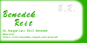 benedek reit business card